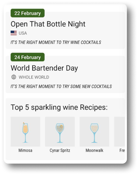 Cocktail feature